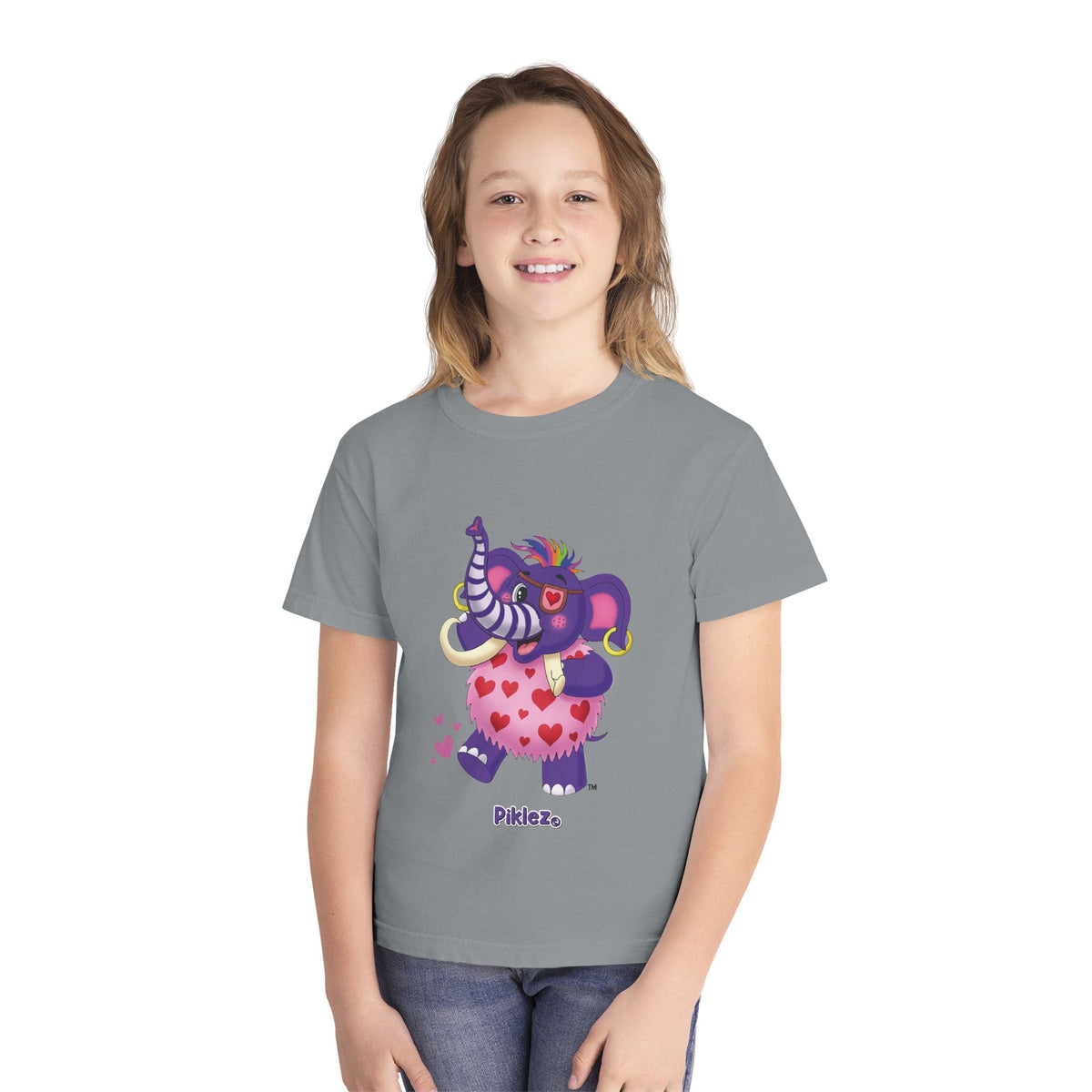 Piklez™ Youth Midweight Tee – "Full of Love!" Graphic Shirt | Smile Universe Collection