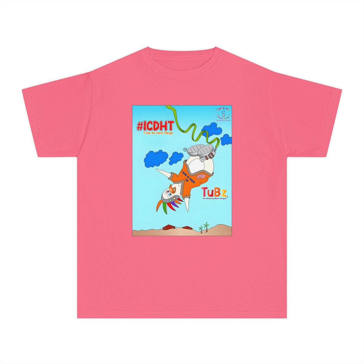TuBz™ "I Can Do Hard Things" Youth T-Shirt | Youth Midweight Tee- Motivational Kids Graphic Tee