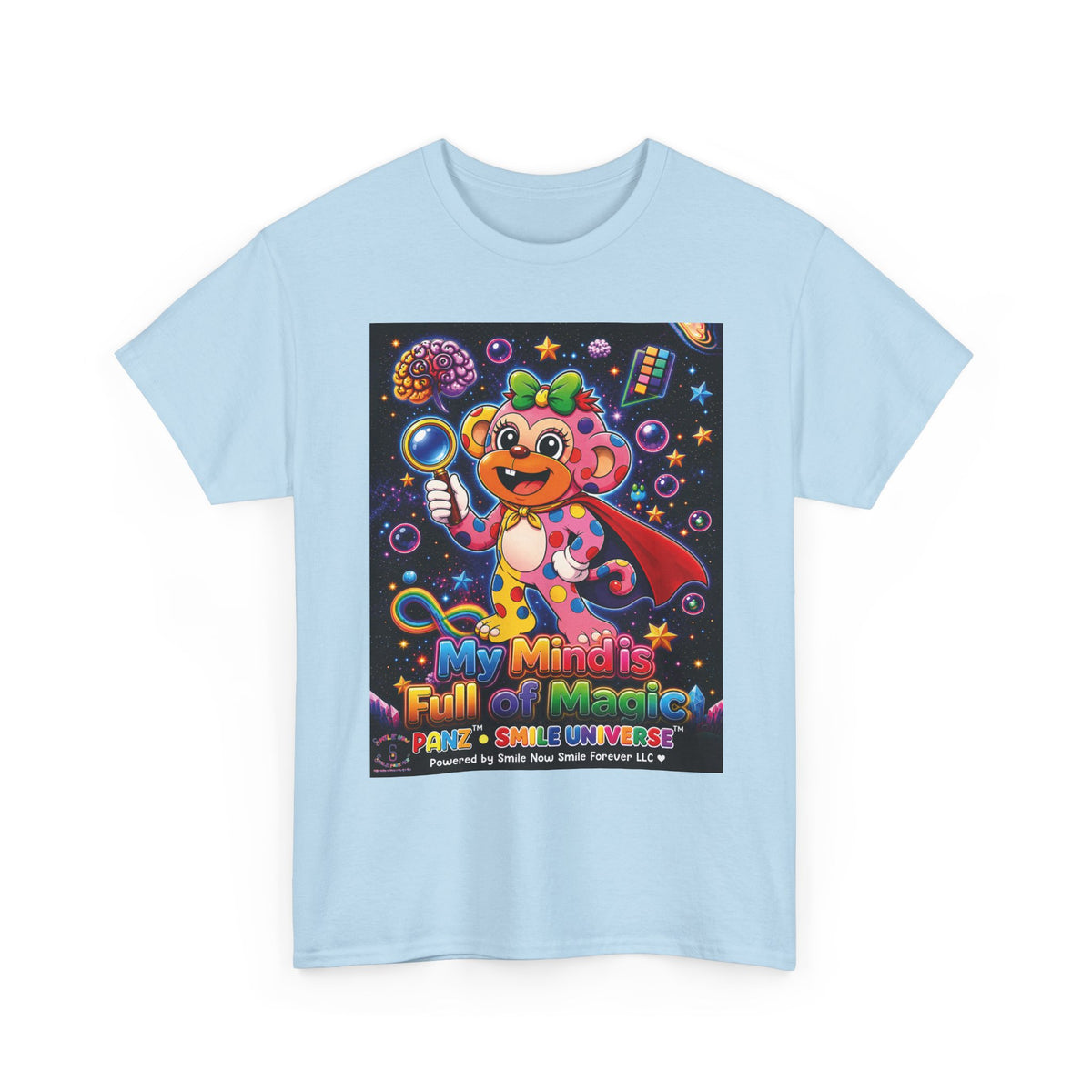 Panz™ Unisex Heavy Cotton™ Tee – "My Mind is Full of Magic" Graphic | Smile Universe Collection