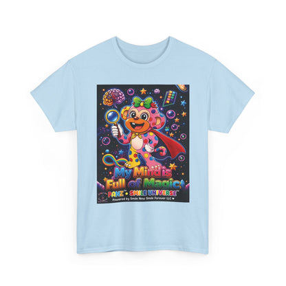 Panz™ Unisex Heavy Cotton™ Tee – "My Mind is Full of Magic" Graphic | Smile Universe Collection