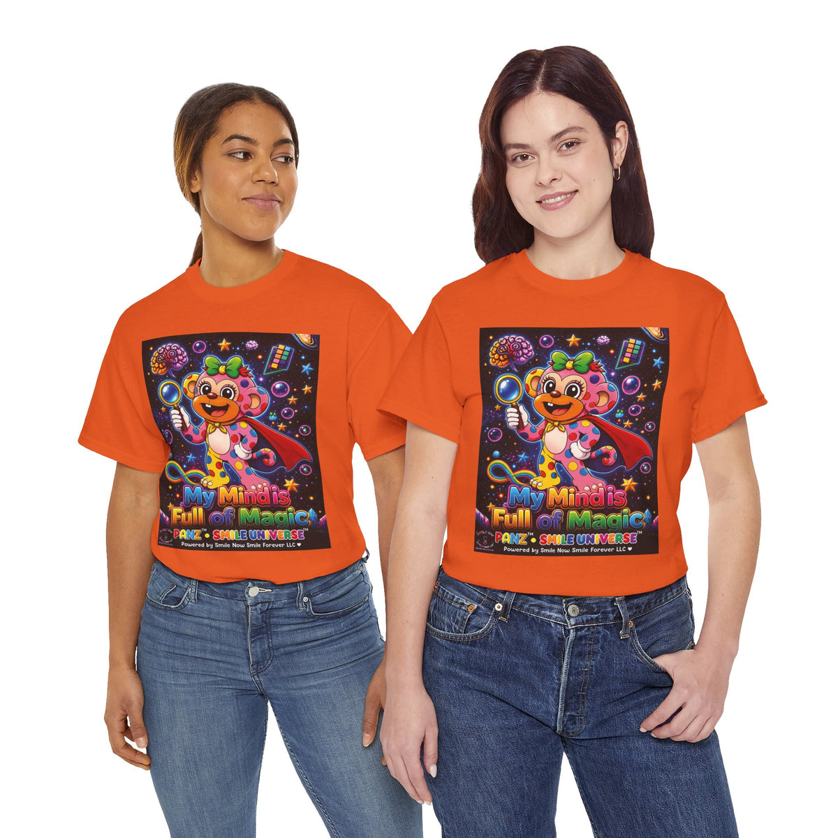 Panz™ Unisex Heavy Cotton™ Tee – "My Mind is Full of Magic" Graphic | Smile Universe Collection