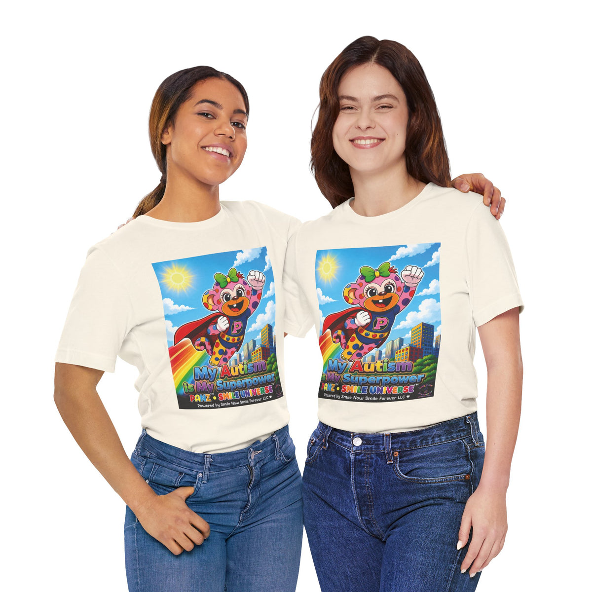 Panz™ Unisex Jersey Short Sleeve Tee – "My Autism is My Superpower" Graphic | Smile Universe Collection