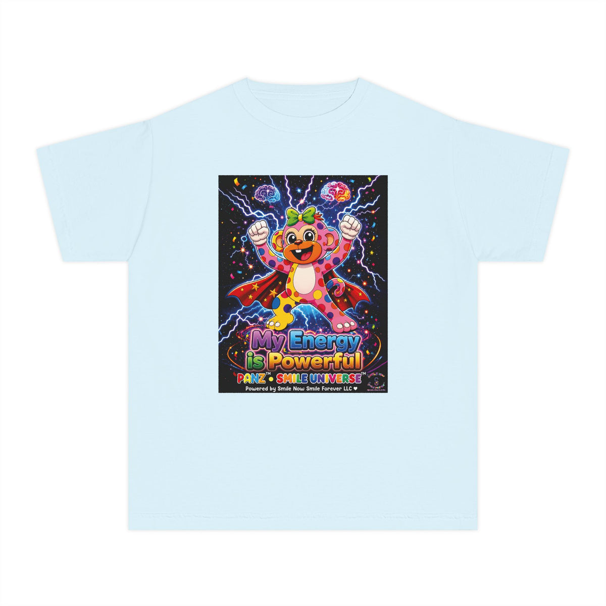 Panz™ Youth Midweight Tee – "My Energy is Powerful" Graphic Tee | Smile Universe Collection