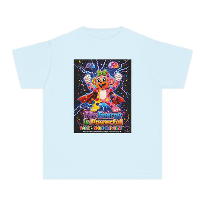 Panz™ Youth Midweight Tee – "My Energy is Powerful" Graphic Tee | Smile Universe Collection