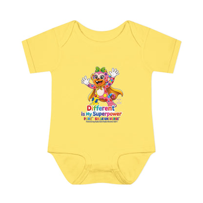 Panz™ Infant Baby Rib Bodysuit – "Different is My Superpower" Graphic | Smile Universe Collection