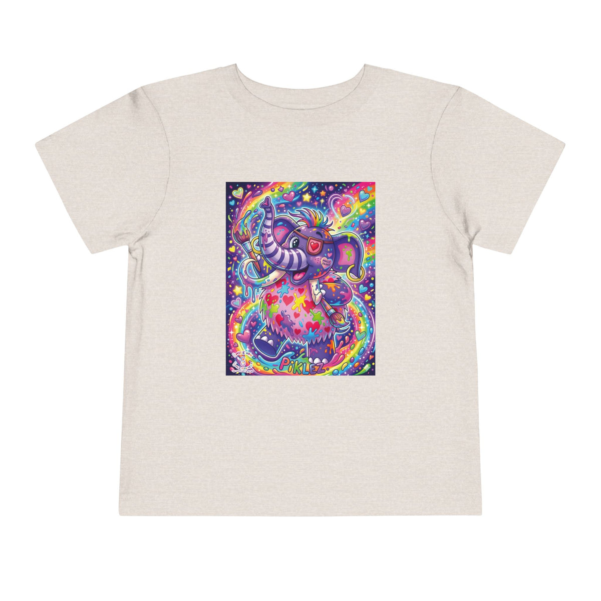 Piklez™ Toddler Short Sleeve Tee – "Magic Paint!" Graphic Shirt | Smile Universe Collection