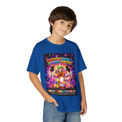 Panz™ Youth DryBlend® T-Shirt – "Differently Amazing & Loudly Autistic!" Graphic | Smile Universe Collection