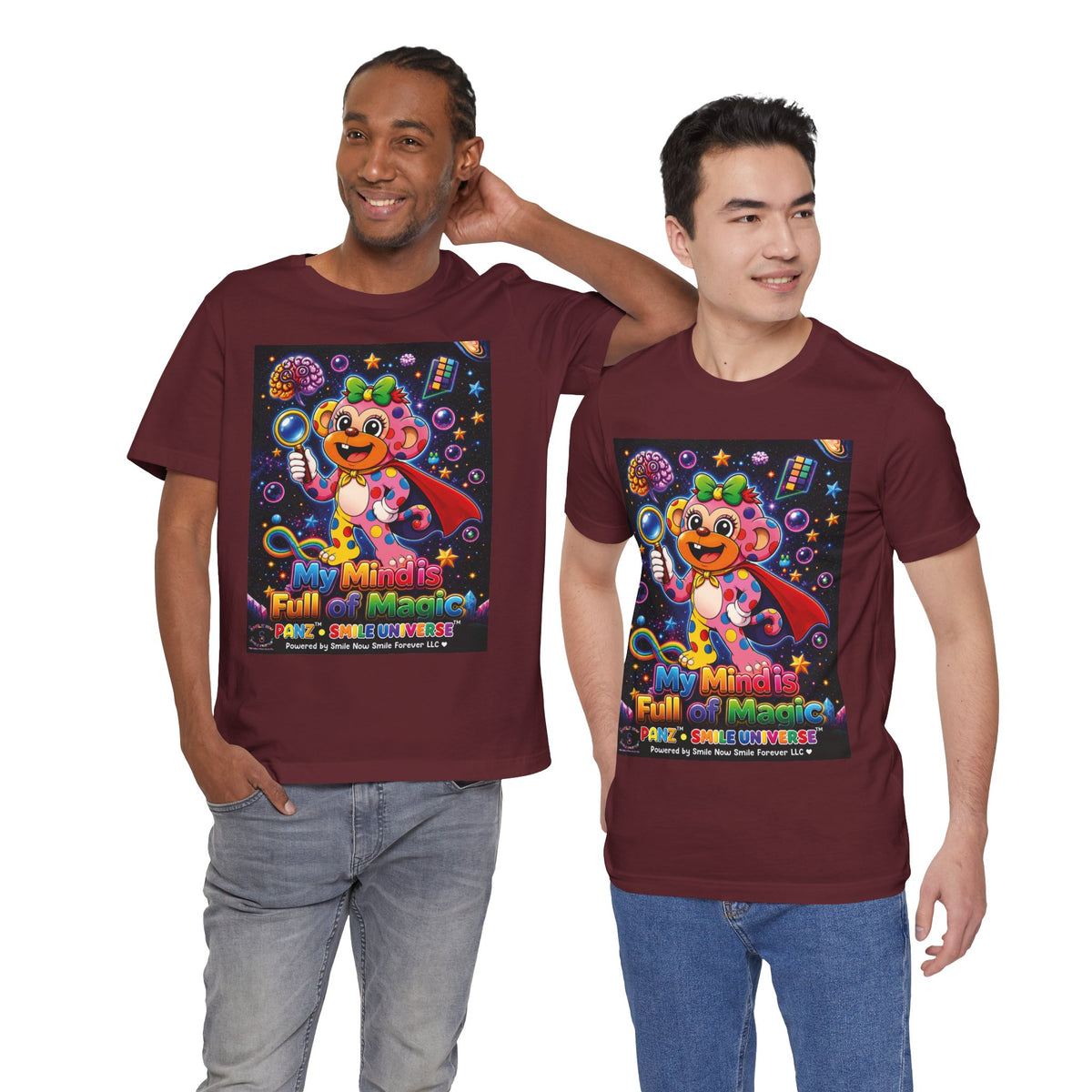 Panz™ Unisex Jersey Short Sleeve Tee – "My Mind is Full of Magic" Graphic | Smile Universe Collection