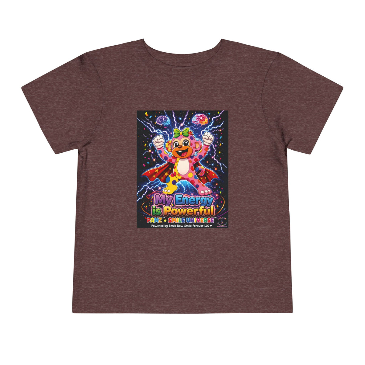 Panz™ Toddler Short Sleeve Tee – "My Energy is Powerful" Graphic Tee | Smile Universe Collection