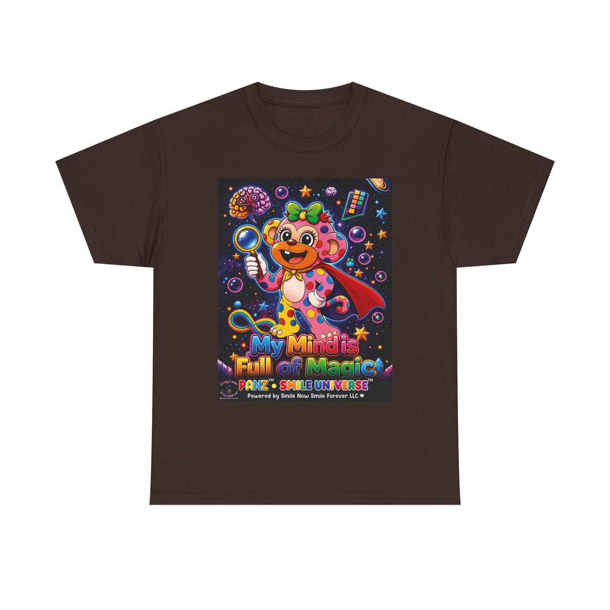 Panz™ Unisex Heavy Cotton™ Tee – "My Mind is Full of Magic" Graphic | Smile Universe Collection