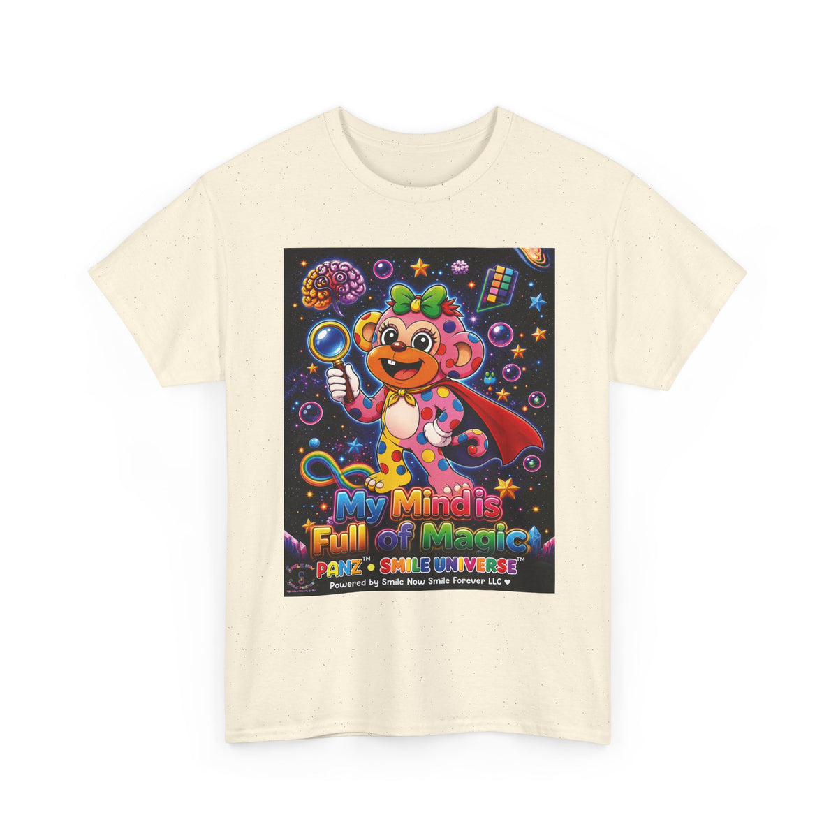Panz™ Unisex Heavy Cotton™ Tee – "My Mind is Full of Magic" Graphic | Smile Universe Collection