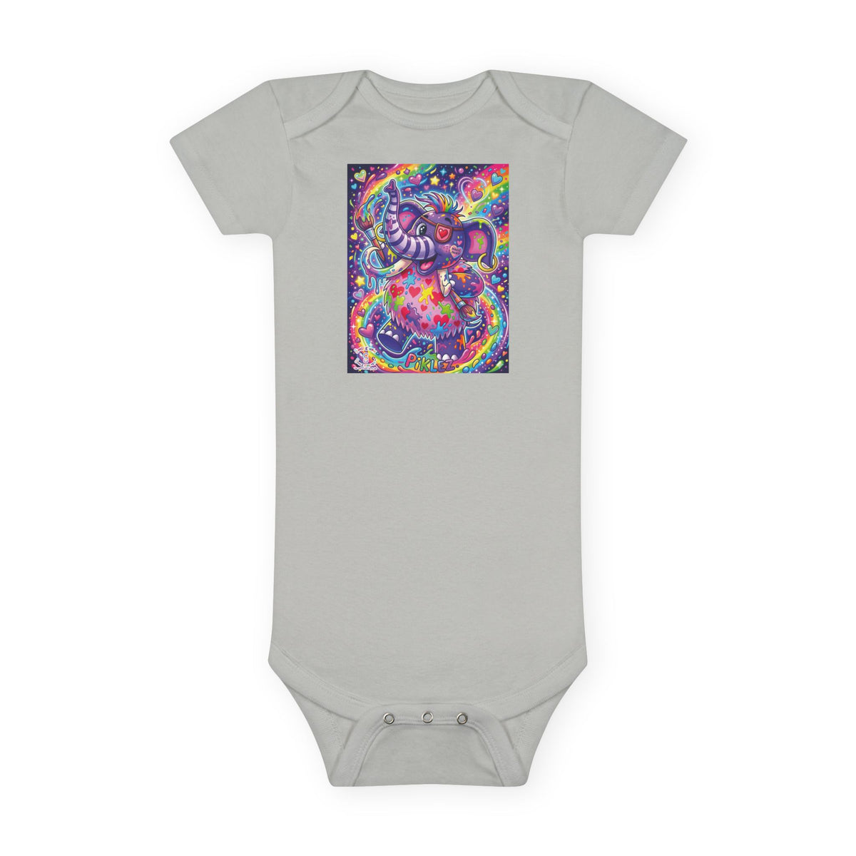 Piklez™ Baby Short Sleeve Onesie® – "Magic Paint!" Graphic | Smile Universe Collection