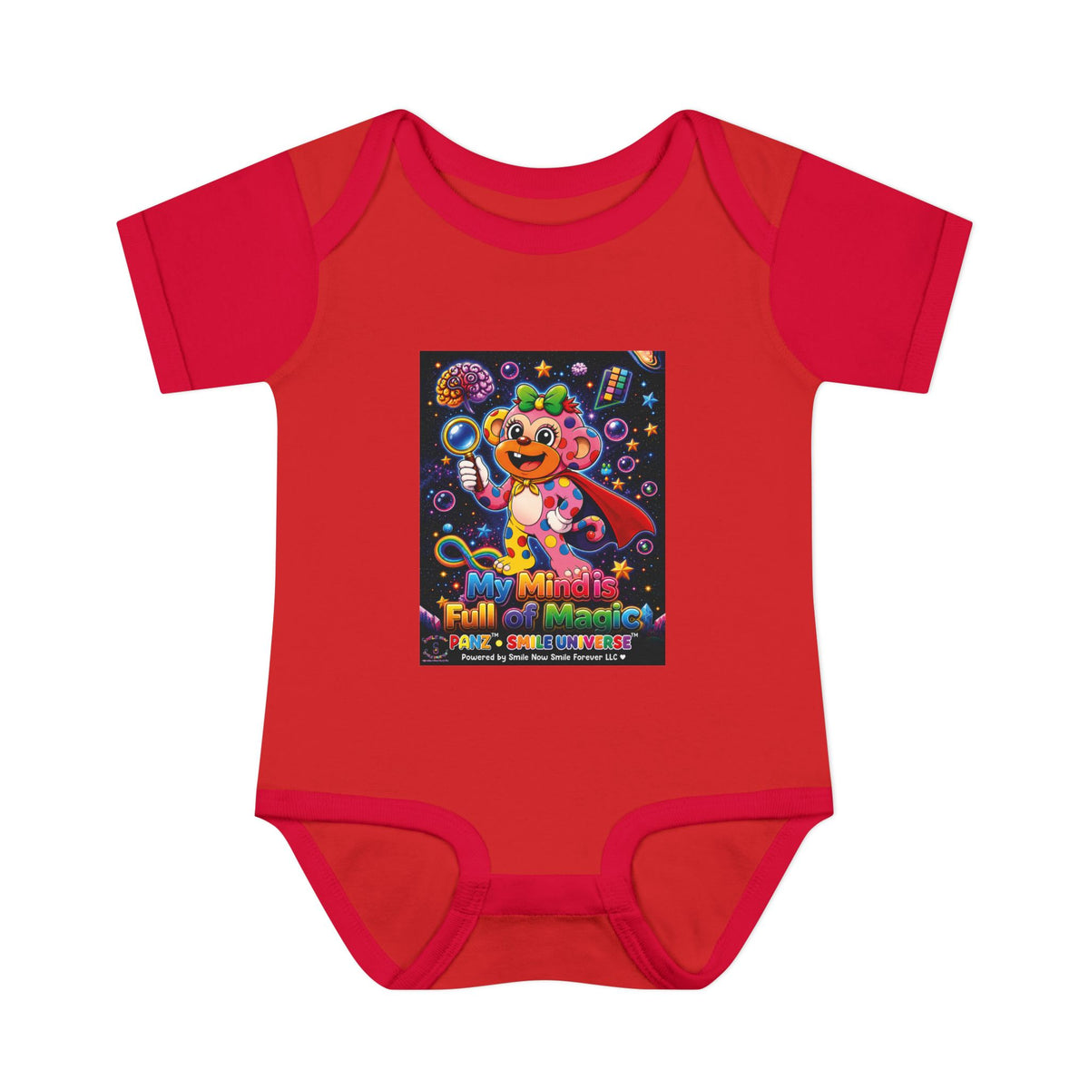 Panz™ Infant Baby Rib Bodysuit – "My Mind is Full of Magic" Graphic | Smile Universe Collection