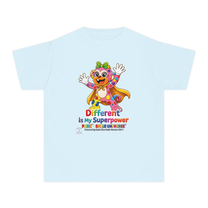 Panz™ Youth Midweight Tee – "Different is My Superpower" Graphic | Smile Universe Collection