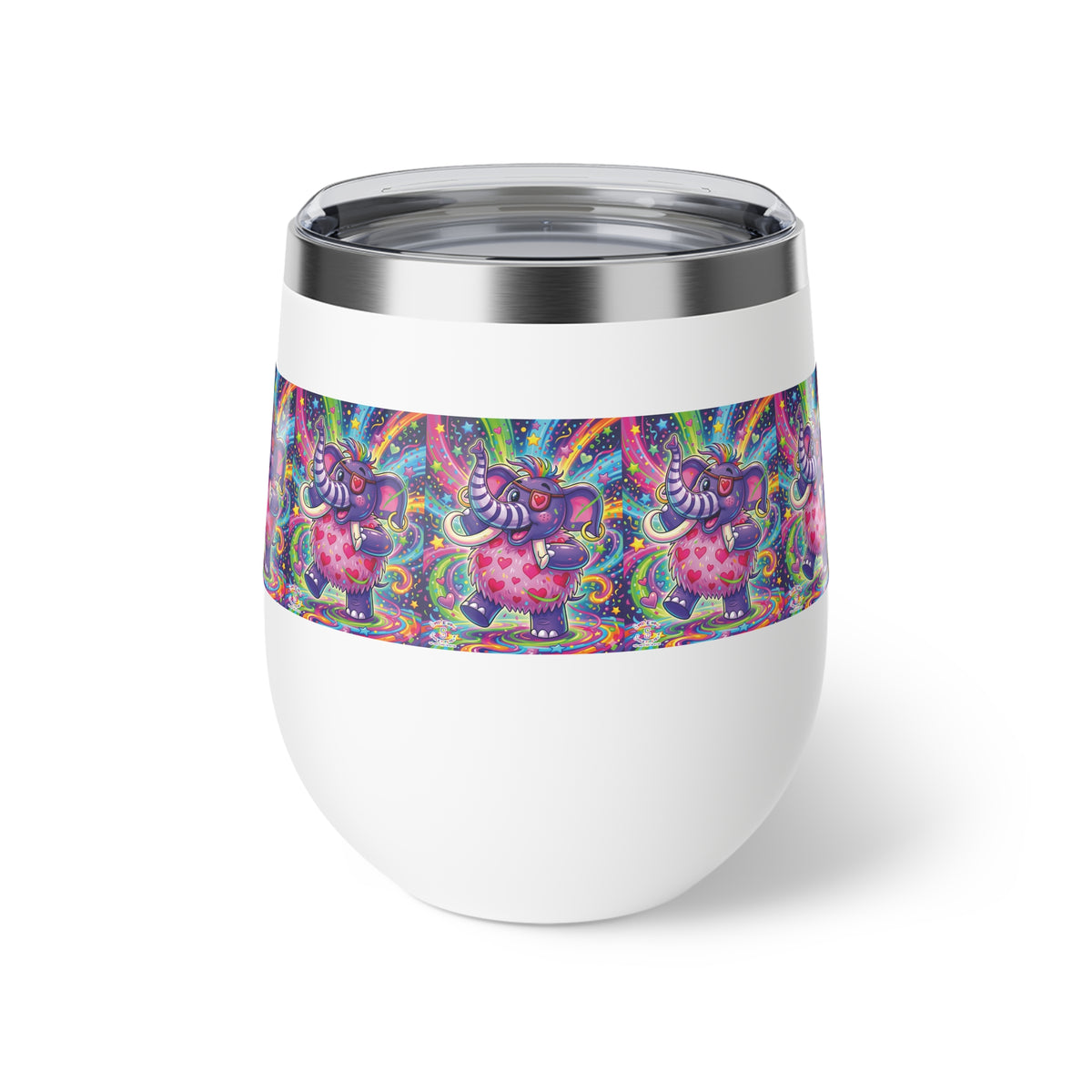 Piklez™ 12oz Copper Vacuum Insulated Cup – "Born to Celebrate!" Graphic | Smile Universe Collection
