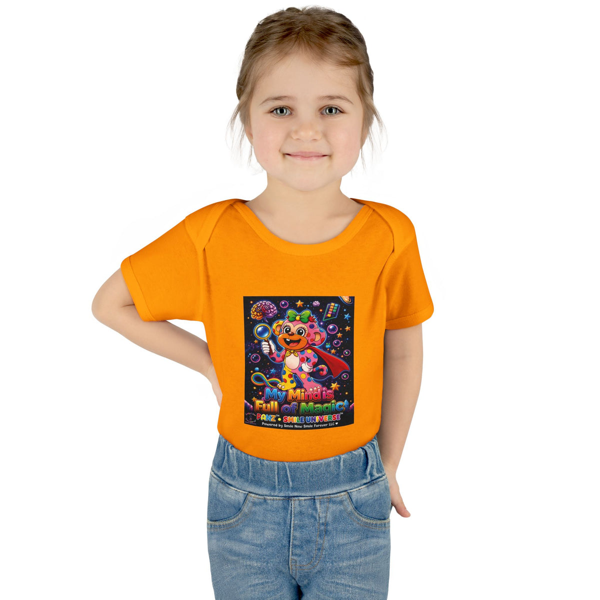 Panz™ Infant Baby Rib Bodysuit – "My Mind is Full of Magic" Graphic | Smile Universe Collection