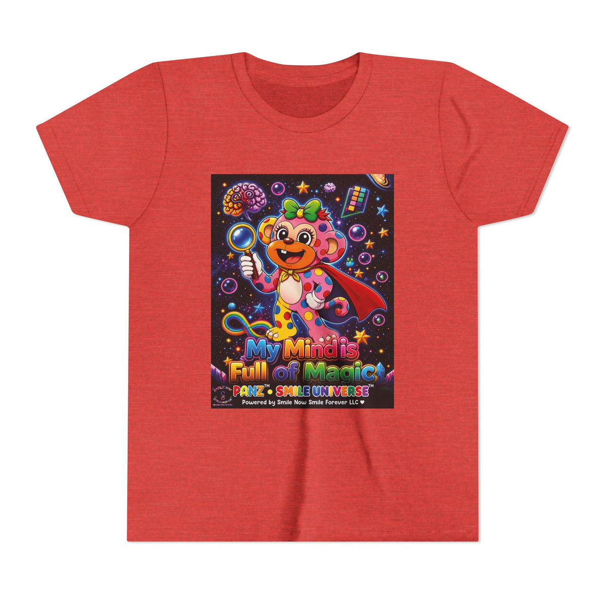 Panz™ Youth Short Sleeve Tee – "My Mind is Full of Magic" Graphic | Smile Universe Collection