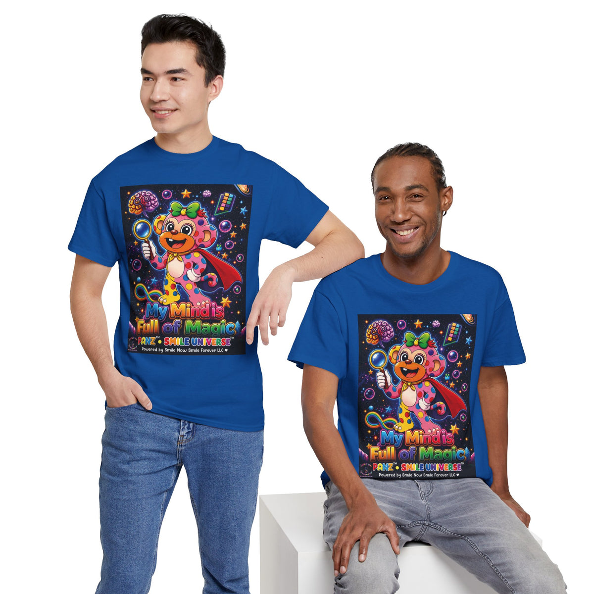 Panz™ Unisex Heavy Cotton™ Tee – "My Mind is Full of Magic" Graphic | Smile Universe Collection