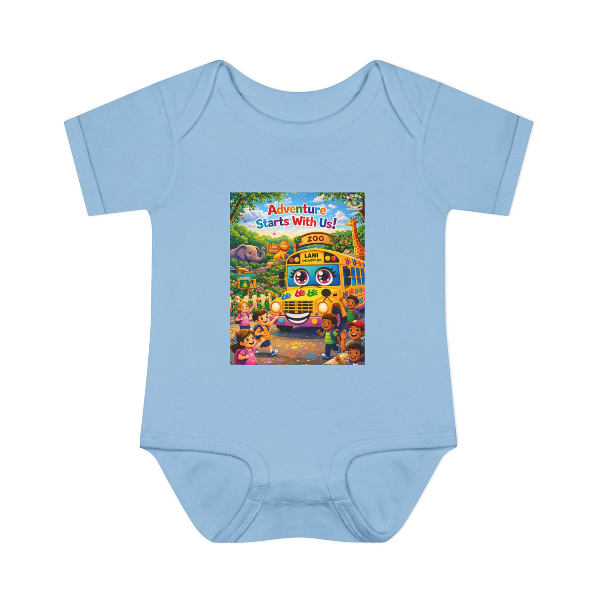 Lani™ Infant Baby Rib Bodysuit – "Adventure Starts With Us!" Graphic