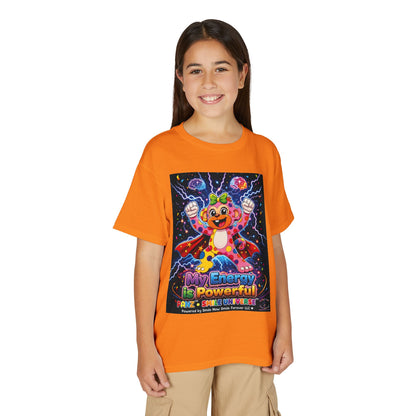 Panz™ Youth DryBlend® T-Shirt – "My Energy is Powerful" Graphic Tee | Smile Universe Collection