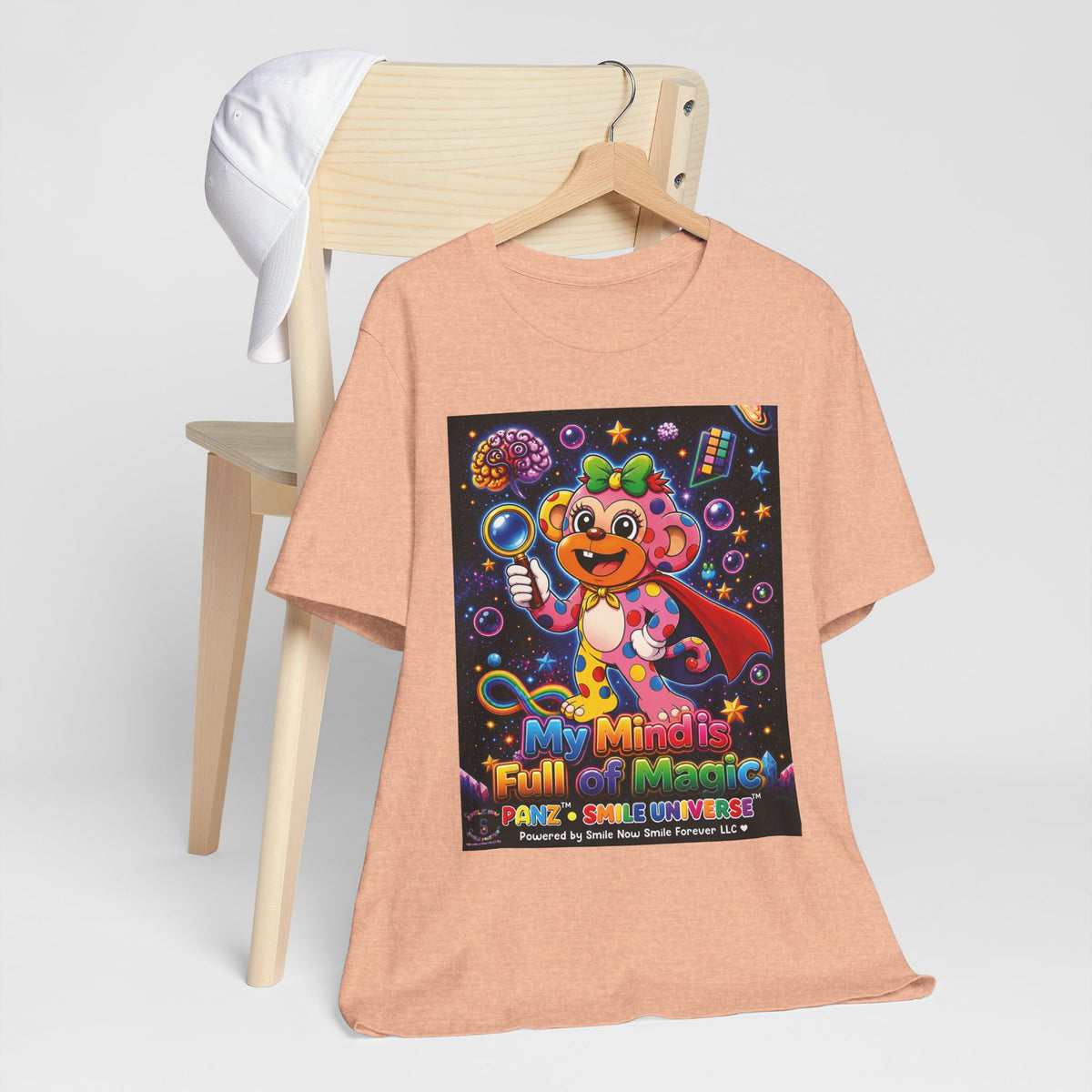 Panz™ Unisex Jersey Short Sleeve Tee – "My Mind is Full of Magic" Graphic | Smile Universe Collection