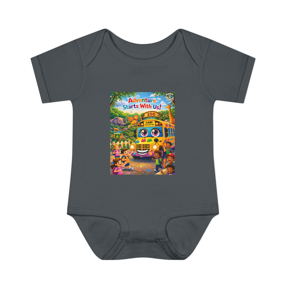 Lani™ Infant Baby Rib Bodysuit – "Adventure Starts With Us!" Graphic