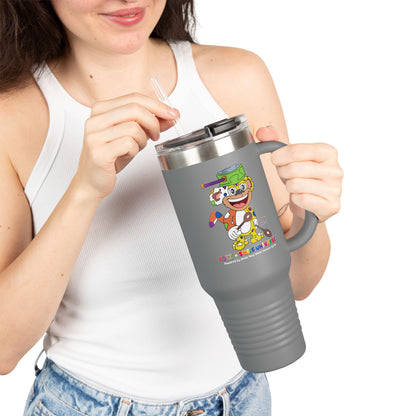 Potz™ Insulated Travel Mug 40oz – Playful Graphic Tumbler | Smile Universe Collection