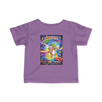 Potz™ Infant Fine Jersey Tee – "Energy is My Superpower!" Graphic Tee | Smile Universe Collection
