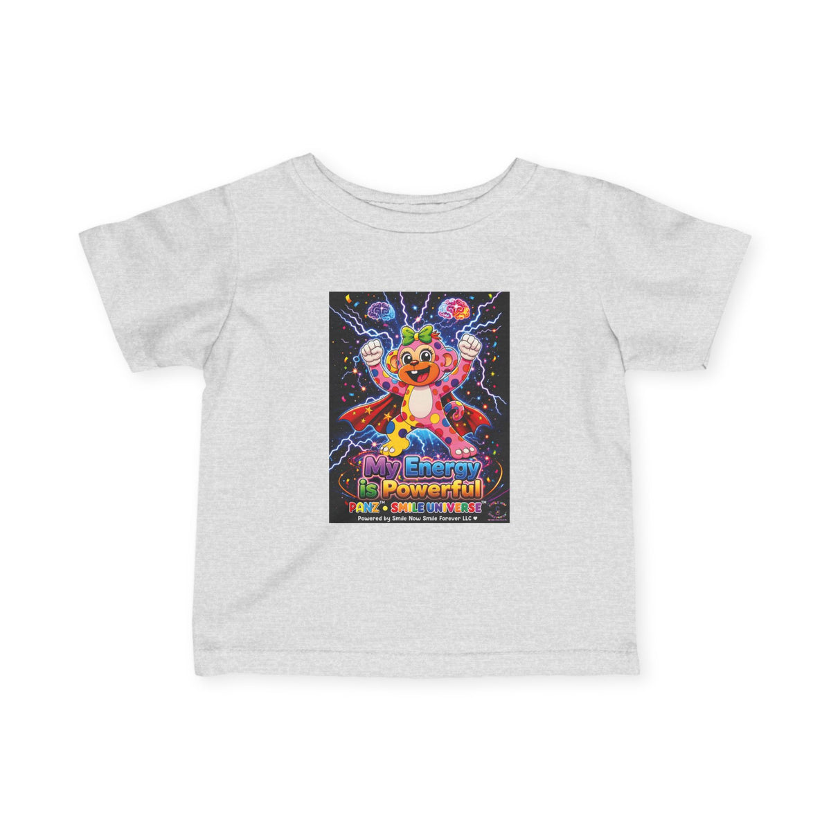 Panz™ Infant Fine Jersey Tee – "My Energy is Powerful" Graphic Tee | Smile Universe Collection