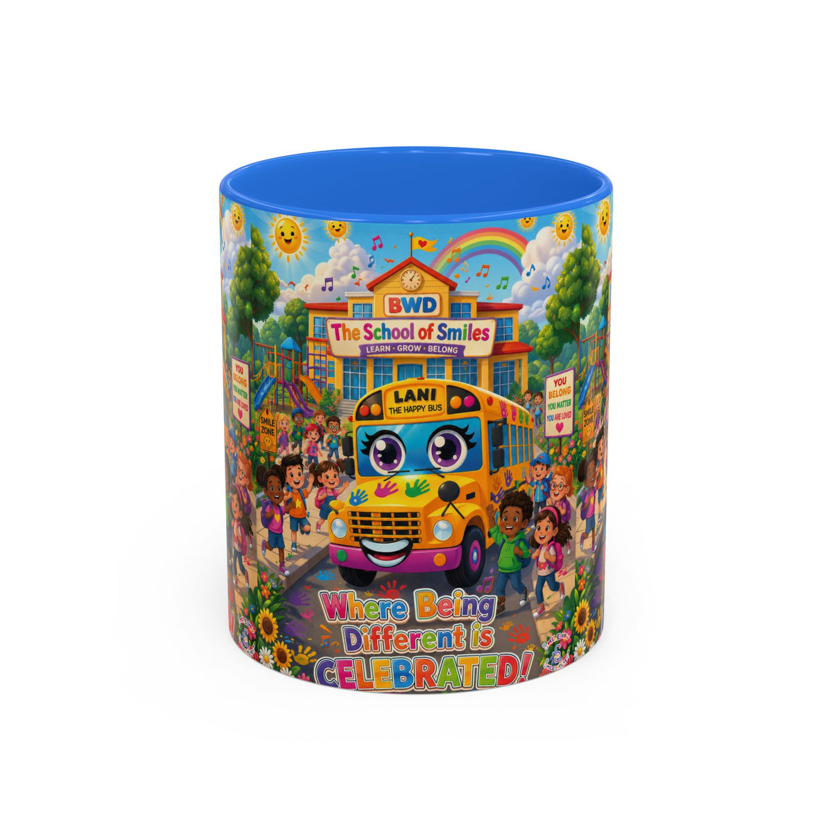 Lani™ Colorful Mug (11oz & 15oz) – "Where Being Different is CELEBRATED!" Graphic