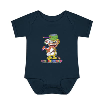 Potz™ Infant Baby Rib Bodysuit – Playful Chef Graphic Onesie | Smile Universe Collection