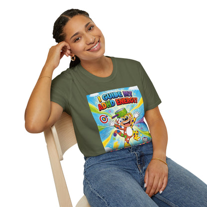 Potz™ Unisex Softstyle T-Shirt – "I Guide My ADHD Energy!" Graphic Tee | Smile Universe Collection