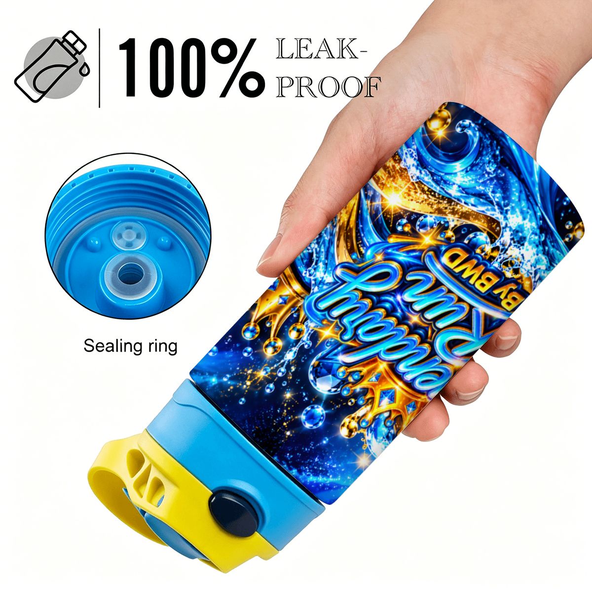 Legendary Run Water Bottle - Blue & Gold Edition
