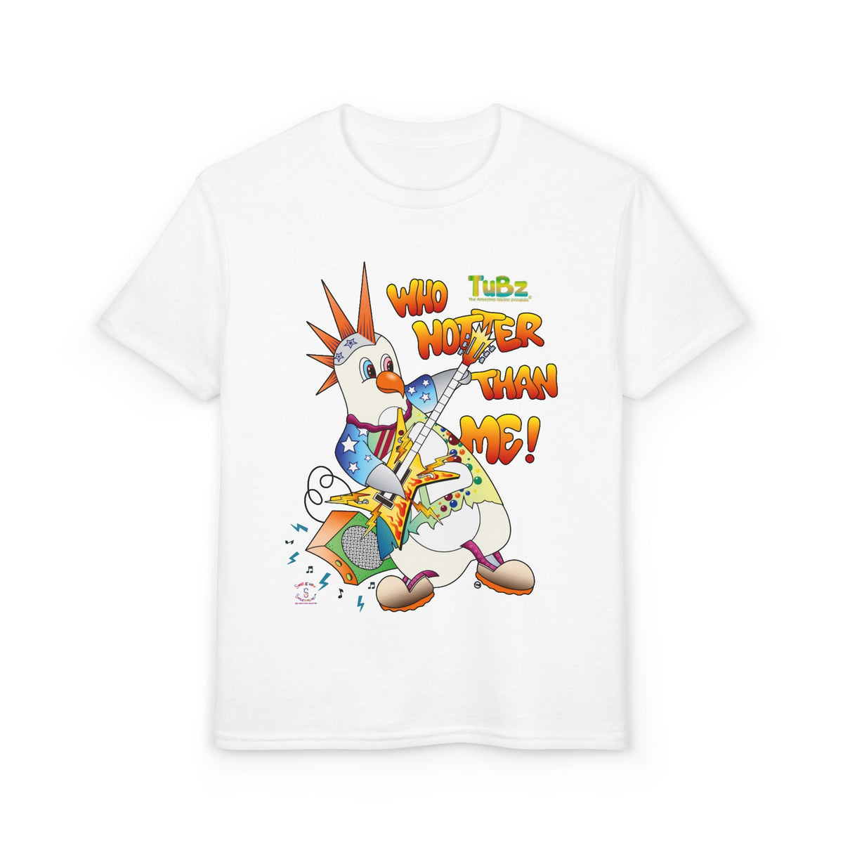 TuBz™ Rockstar Kids T-Shirt - "Who Hotter Than Me!" Graphic Tee | Smile Universe TuBz4Kidz Collection