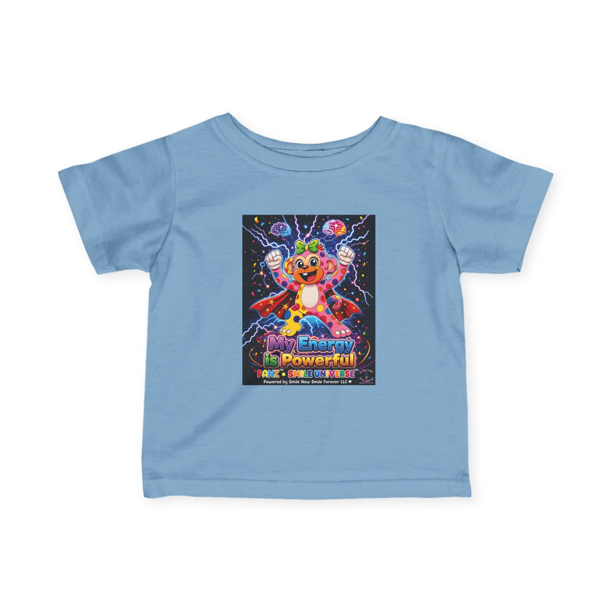 Panz™ Infant Fine Jersey Tee – "My Energy is Powerful" Graphic Tee | Smile Universe Collection