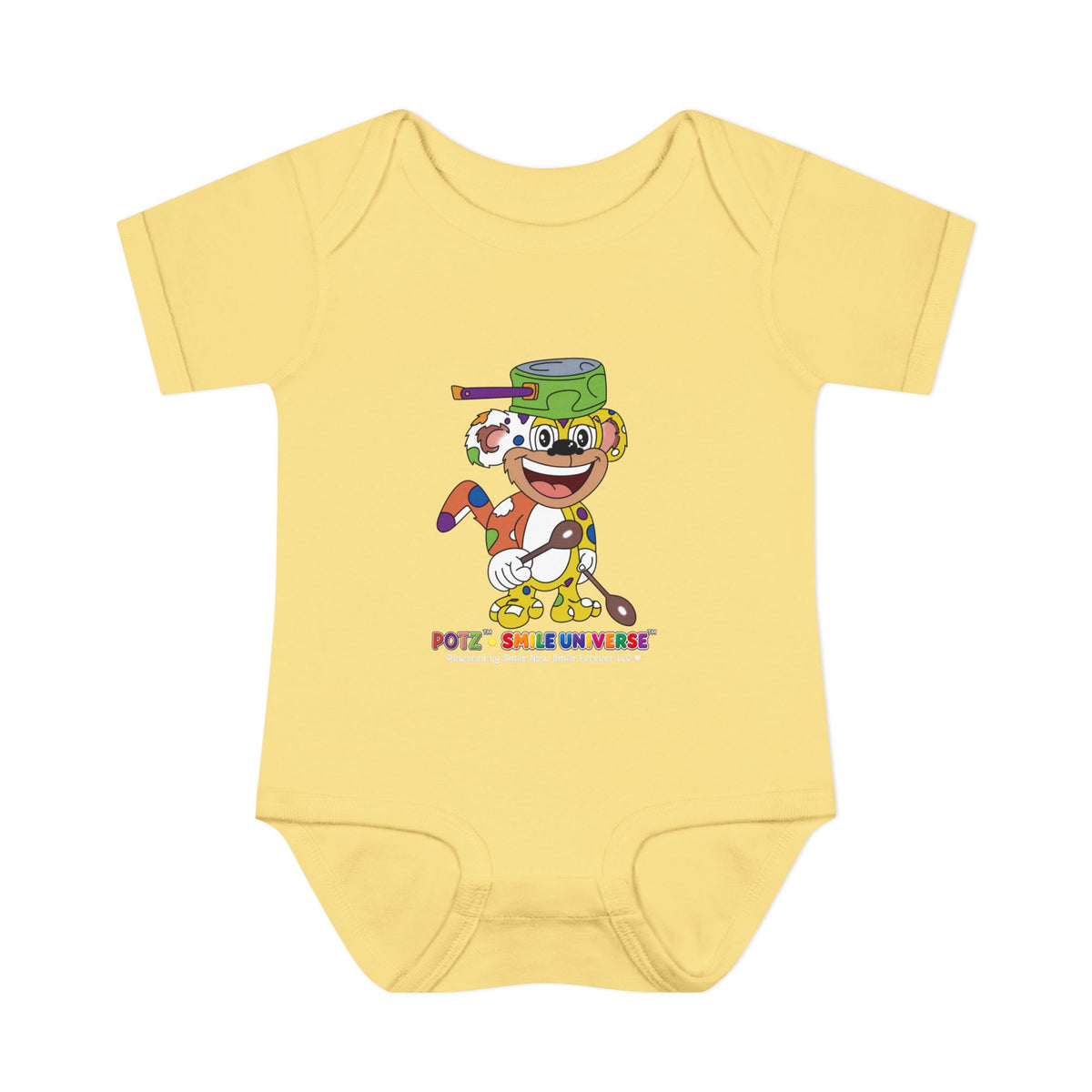 Potz™ Infant Baby Rib Bodysuit – Playful Chef Graphic Onesie | Smile Universe Collection