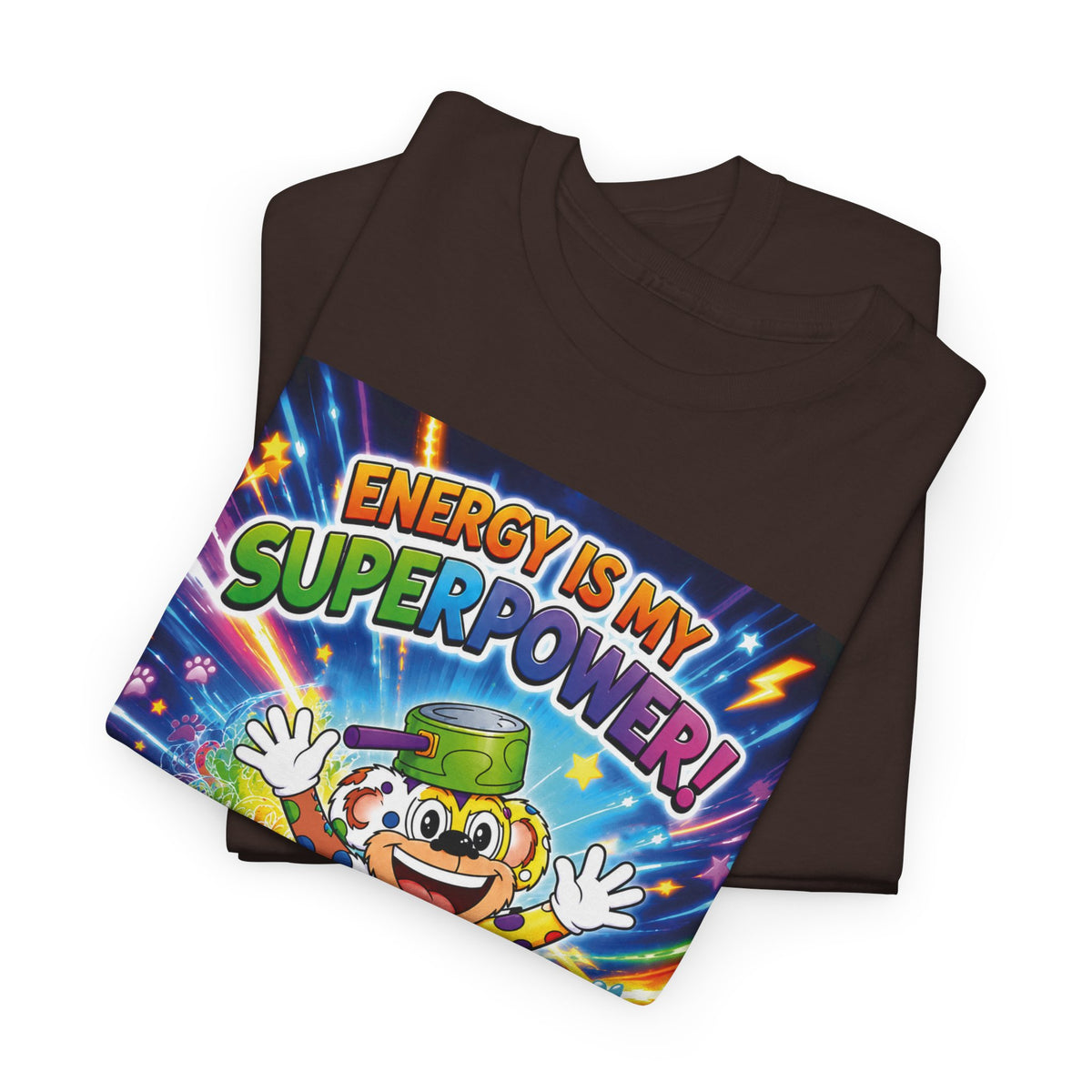 Potz™ Unisex Heavy Cotton™ Tee – "Energy is My Superpower!" Graphic Tee | Smile Universe Collection