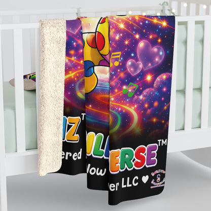 Panz™ Sherpa Fleece Blanket – "Differently Amazing & Loudly Autistic!" Graphic | Smile Universe Collection