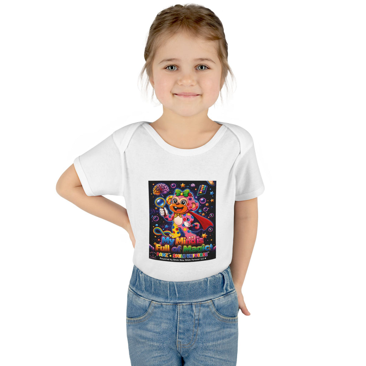 Panz™ Infant Baby Rib Bodysuit – "My Mind is Full of Magic" Graphic | Smile Universe Collection