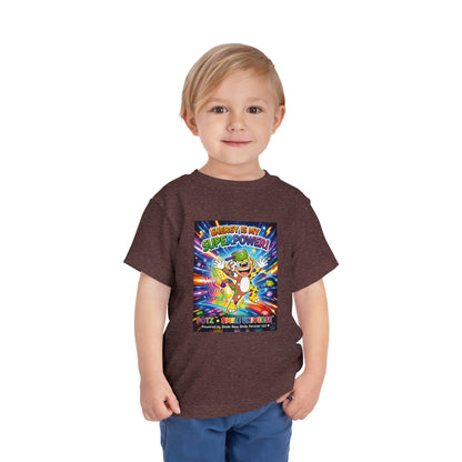 Potz™ Toddler Short Sleeve Tee – "Energy is My Superpower!" Graphic Tee | Smile Universe Collection