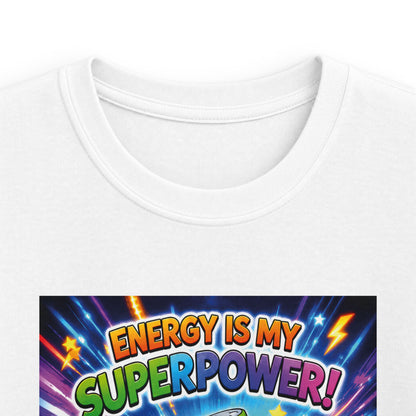 Potz™ Kids Softstyle Tee – "Energy is My Superpower!" Graphic Tee | Smile Universe Collection