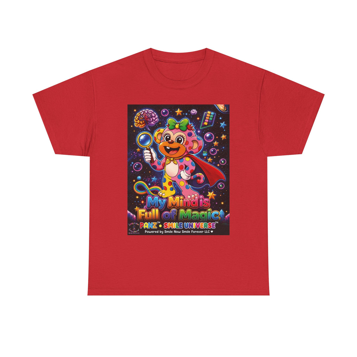 Panz™ Unisex Heavy Cotton™ Tee – "My Mind is Full of Magic" Graphic | Smile Universe Collection