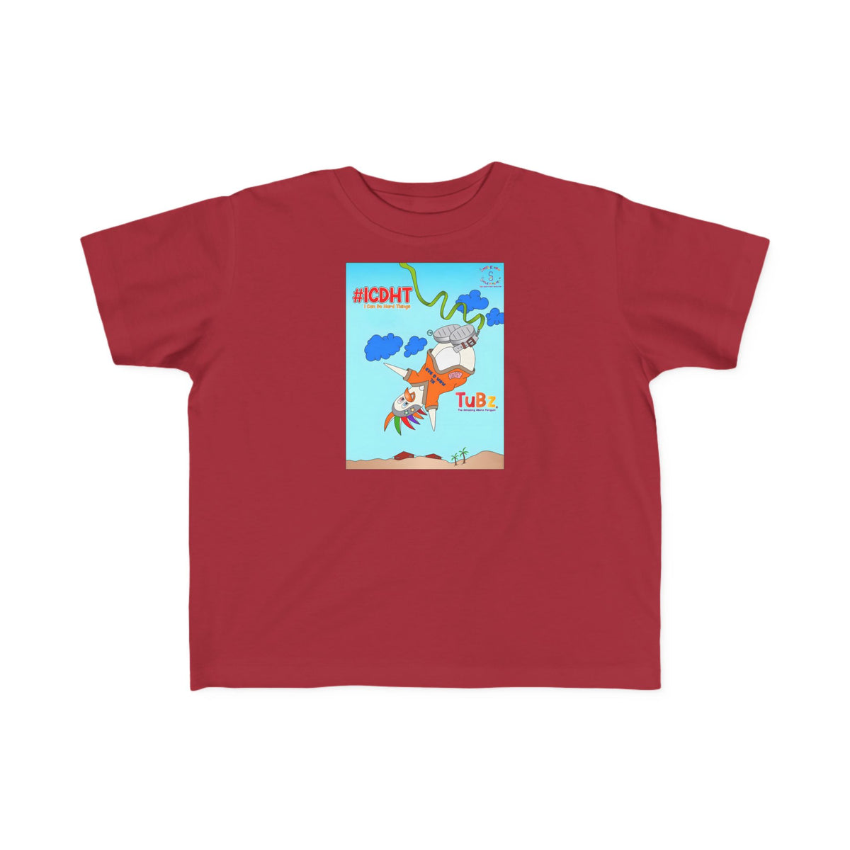 TuBz™ "I Can Do Hard Things" Toddler T-Shirt | Toddler's Fine Jersey Tee  - Positive Kids Graphic Tee