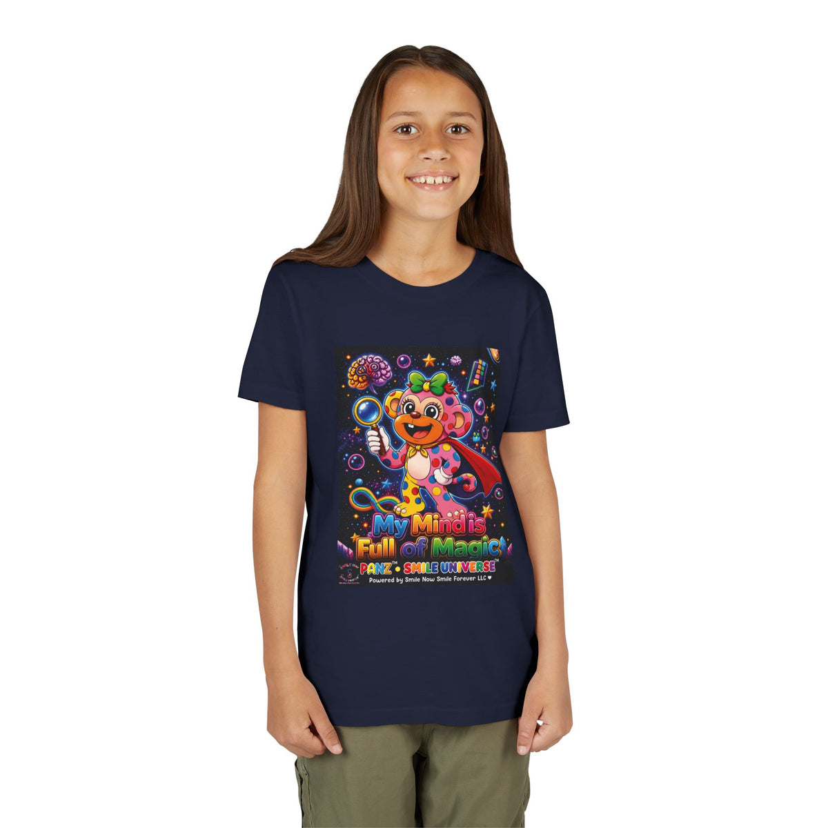 Panz™ Youth Short Sleeve Tee – "My Mind is Full of Magic" Graphic | Smile Universe Collection
