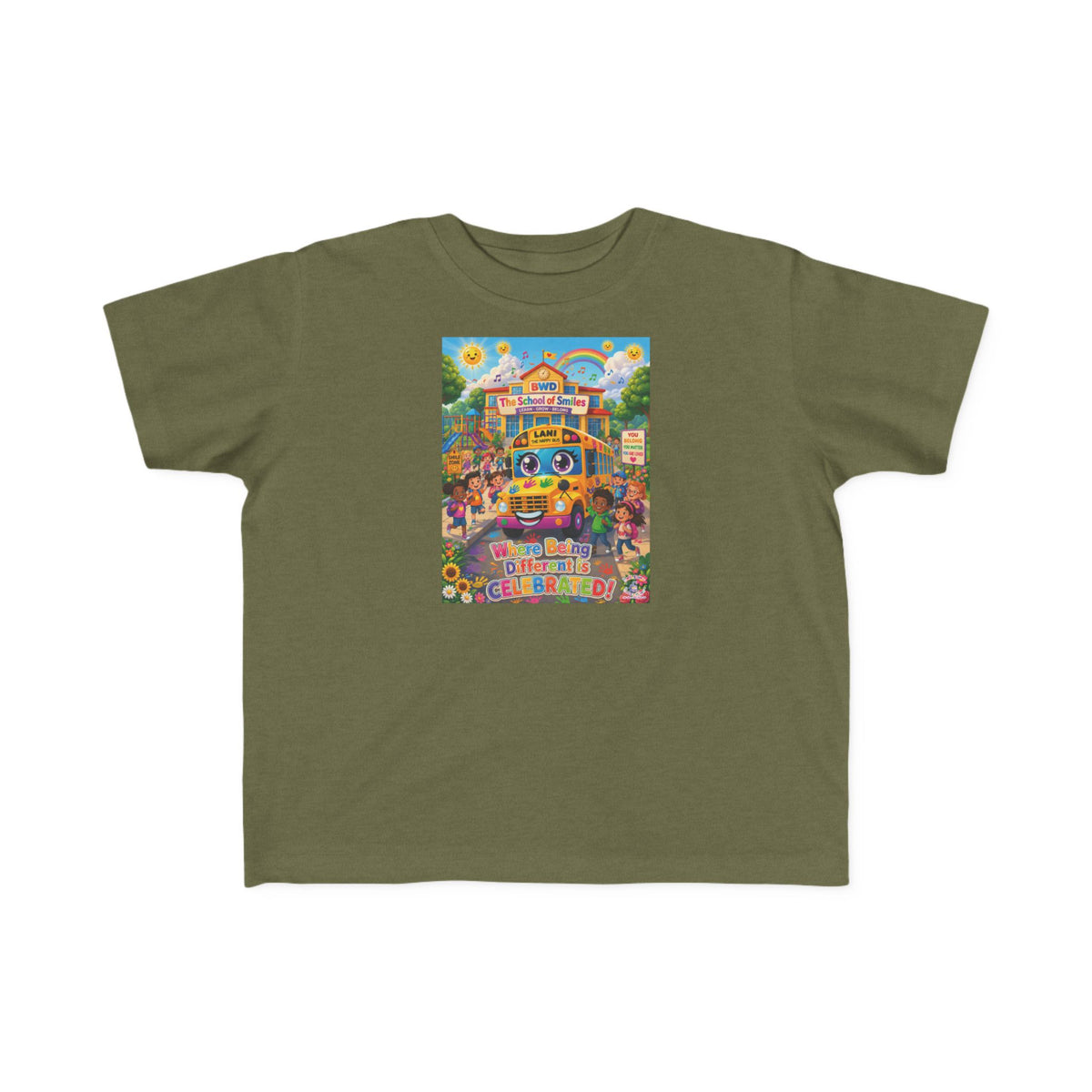 Lani™ Toddler's Fine Jersey Tee – "Where Being Different is CELEBRATED!" Graphic Shirt