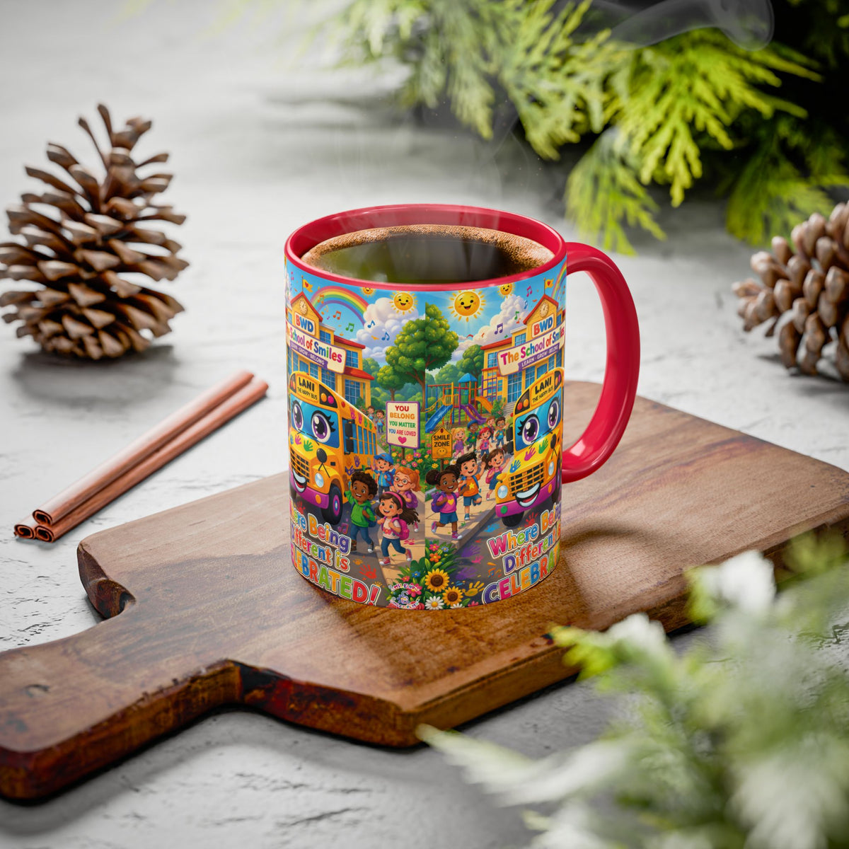 Lani™ Colorful Mug (11oz & 15oz) – "Where Being Different is CELEBRATED!" Graphic