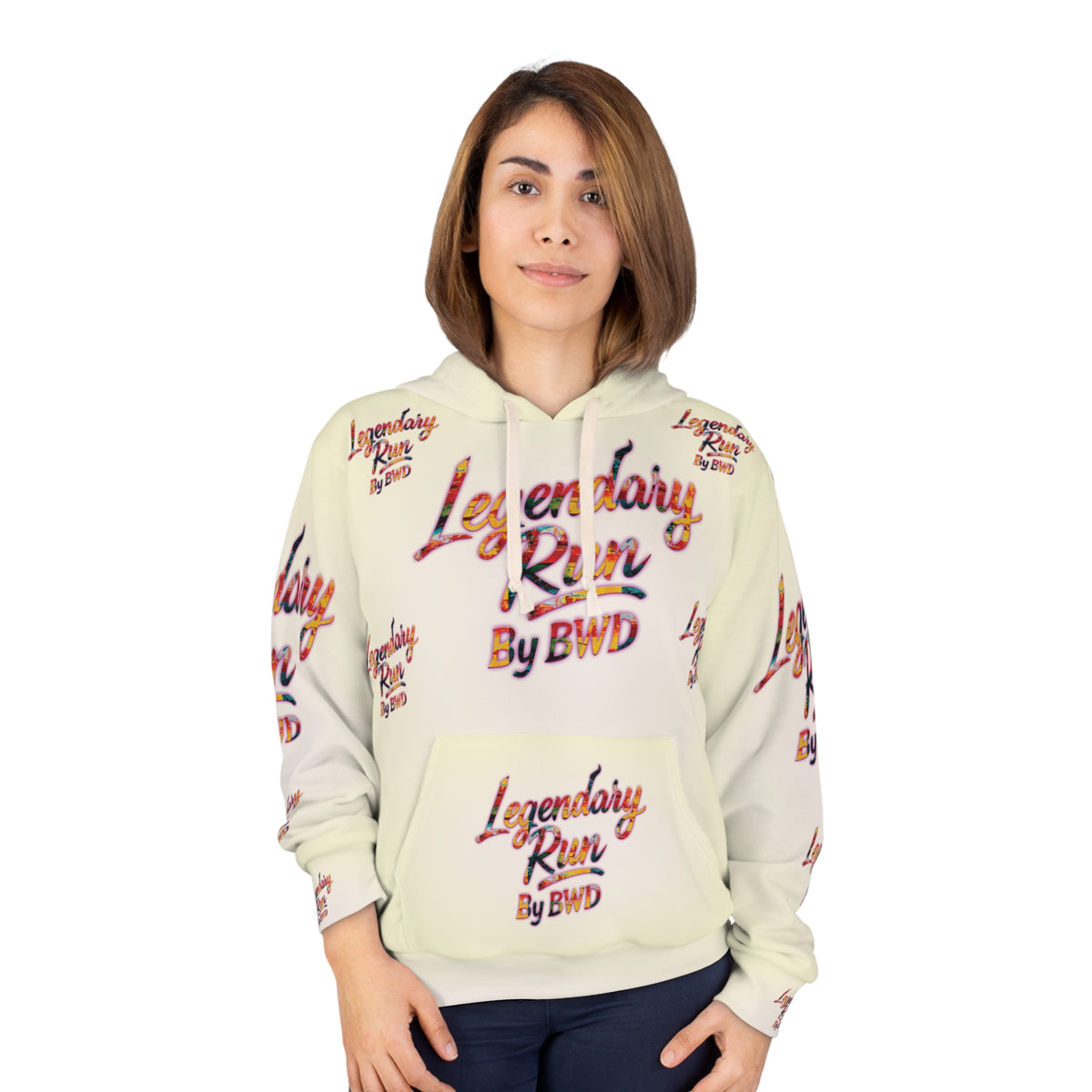 Legendary Run All-Over Print Hoodie — Pullover