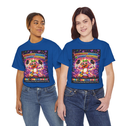 Panz™ Unisex Heavy Cotton™ Tee – "Differently Amazing & Loudly Autistic!" Graphic | Smile Universe Collection