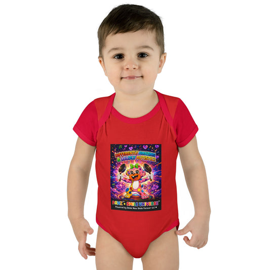 Panz™ Infant Baby Rib Bodysuit – "Differently Amazing & Loudly Autistic!" Graphic | Smile Universe Collection