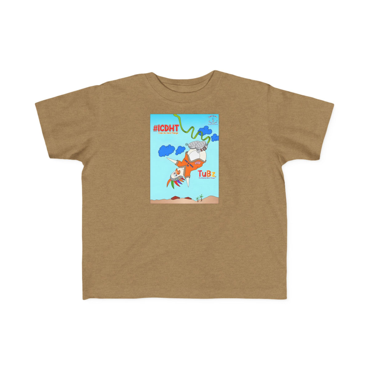TuBz™ "I Can Do Hard Things" Toddler T-Shirt | Toddler's Fine Jersey Tee  - Positive Kids Graphic Tee